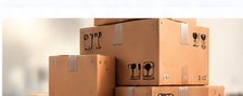 Parcel boxes ready for domestic courier
